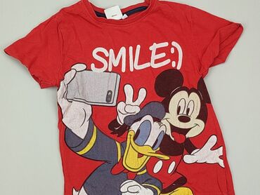 koszulka biało czerwona: Koszulka, Disney, 3-4 lat, 98-104 cm, stan - Dobry