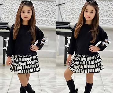 Kompleti: Dečiji komplet – duks i suknjica - Gornji deo: nežno bež ili topli — 6