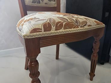stul taxta: Klassik üslubda taxta stul - Material: bərk ağac karkas, oyma — 8