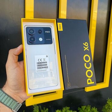 x ekran: Poco X6, 512 GB, rəng - Ağ, Zəmanət, Sensor, Barmaq izi