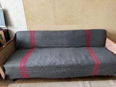 кожаный диван бу: Диван-кровать, цвет - Коричневый, Б/у