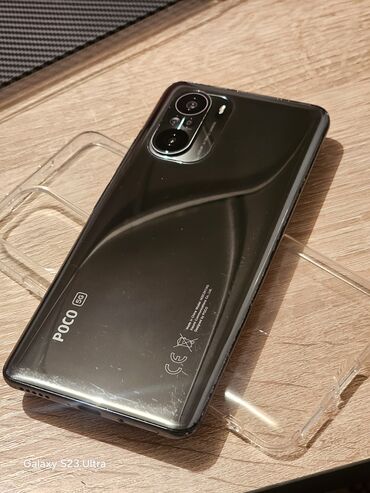 телефон с: Poco F3, Б/у, 128 ГБ, цвет - Серебристый, 2 SIM