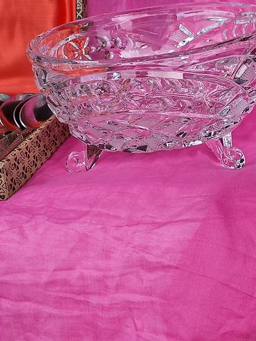 Вазы: БОГЕМИЯ Хрустальная ваза с глубокими гранями и классической алмазной — 12