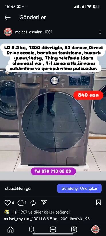 Paltaryuyan maşınlar: Paltaryuyan Anbardan satiş.Qimətlər aşagida qeyd olunub.Ünvana — 21