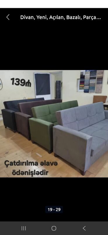 Divanlar: Di̇van-kravat, Açılan, Bazalı, Parça, Ödənişli çatdırılma — 9