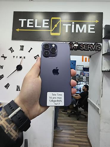 mac pro: IPhone 14 Pro Max, 128 GB, Deep Purple, Zəmanət, Simsiz şarj, Face ID — 1
