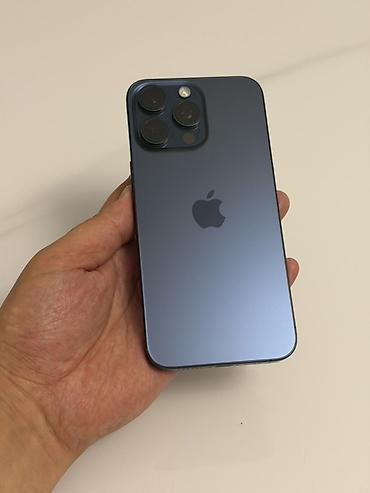 IPhone 15 Pro Max, Б/у, 256 ГБ, Blue Titanium, Защитное стекло, Чехол, 86 %