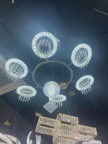 Люстры: Хрустальные подвесные люстры с LED-подсветкой - Эффектные — 56