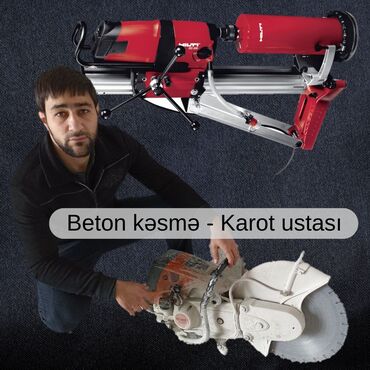 Beton işləri: #Betonkesme #betondeşmə Beton kubik kərpic - dən kəsim deşim — 19