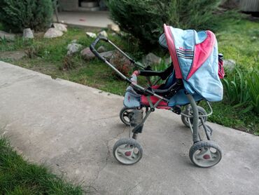 детские коляски в рассрочку: Коляска, цвет - Голубой, Б/у