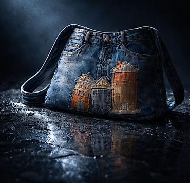 Torbe: Džins torba – ručno pravljena tote/šolder torba od farmerki - — 7