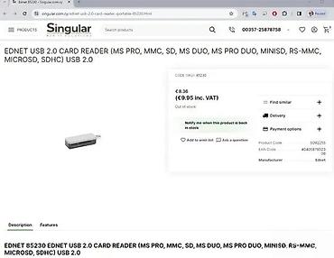 Druga oprema za računare i laptopove: Ednet 85230 USB 2.0 čitač memorijskih kartica – kompaktan „plug & — 4