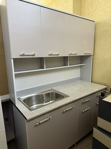 Кухонные гарнитуры: Кухонный гарнитур, Новый, цвет - Белый, Бесплатная доставка — 14