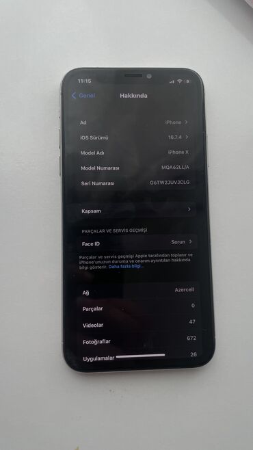 100 manata telefonlar: IPhone X, 64 ГБ