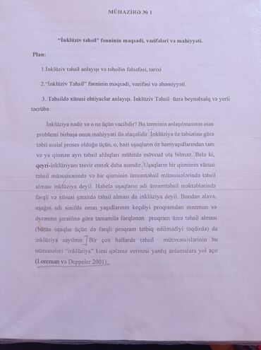 111 metn pdf: İnklüziv təhsil mühazirə mətnləri- 5 man
