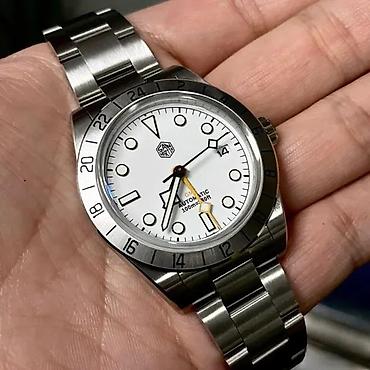 Ručni satovi: San Martin SN0054-G GMT - Bela - Tudor Black Bay Pro — 1
