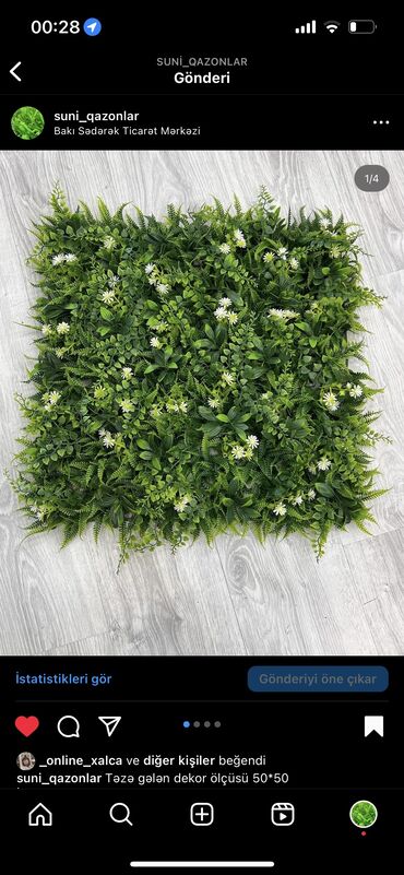 Süni güllər: 9 azn baslayan qiymetler Suni qazonlarin topdan satisi Suni qazon — 2