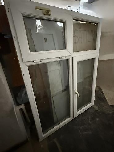 Yeni İkiqat şüşə paketi Plastik pəncərə, Еni: 120 sm, Uzunluğu: 155 sm, Ödənişli quraşdırma