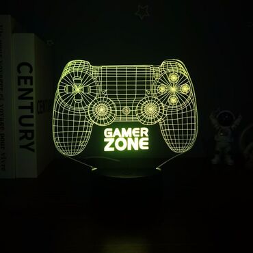 пс3: Лампа светодиодная Ночник джойстик Sony PS4 Gamer Zone высота 27см