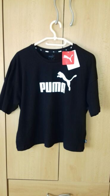 velicine majica s m l: Puma, M (EU 38), Pamuk, bоја - Crna