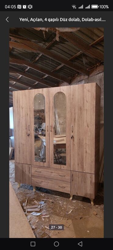 Dolablar: Yeni, Açılan, 4 qapılı Düz dolab, Dolab-asılqan, Azərbaycan — 23