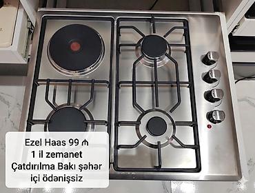 Plitələr və bişirmə panelləri: Qaz plitəsi Quraşdırılan, 4 gözlü, Yeni — 1