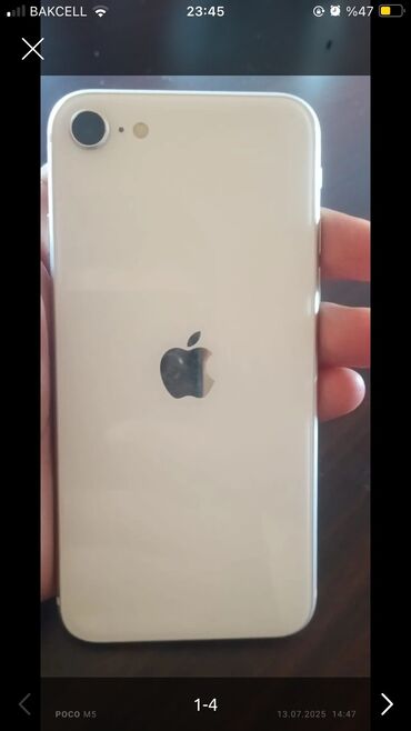 flash kart qiymətləri: IPhone SE 2020, 256 GB, White Titanium, Barmaq izi