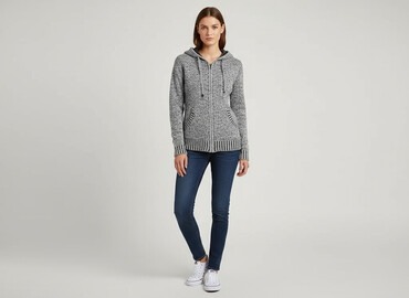 sweter oversize: Terranova, Kardigan damski, rozmiar L