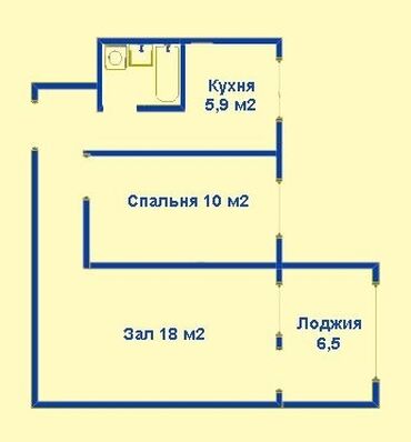 2 комнаты, 45 м², 104 серия, 3 этаж, Старый ремонт