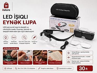 Eynəklər: LED işıqlı eynək lupa Xüsusi Şarj Olunan LED İşıqlı Eynək Lupa — 1