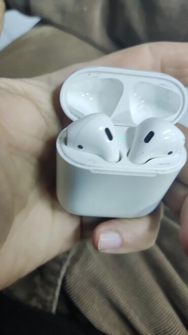 airpods qutusu: Simsiz (Bluetooth) İşlənmiş Qulaqcıqlar Apple, rəng - Ağ