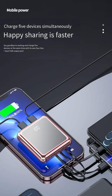 Eksterne baterije: Mini 20000mAh Pover Bank UltraThin USB prenosivi spoljni rezervni — 3