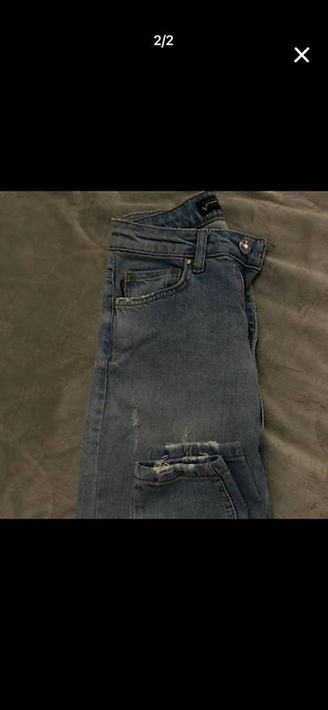 bas ortuyu: Klassik kəsimli mavi cins şalvar - Material: denim (pambıq əsaslı) - — 2