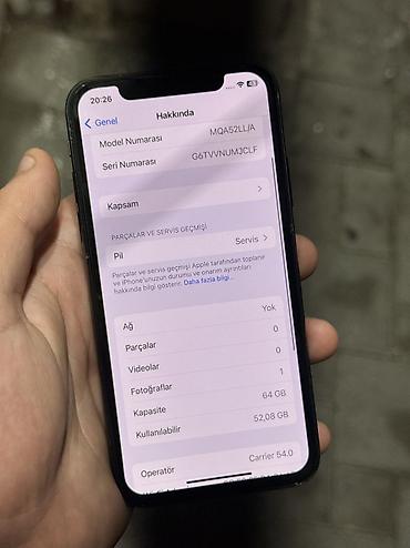 iphone x 50 euro: IPhone X, 64 GB, Qara, Zəmanət, Simsiz şarj, Face ID — 7