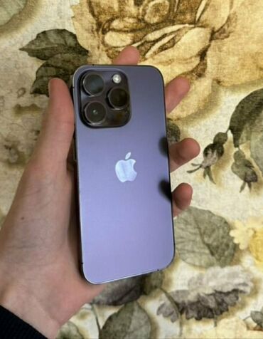 iphone 10 телефон: IPhone 14 Pro, Колдонулган, 256 ГБ, Deep Purple, Коргоочу айнек, 93 %