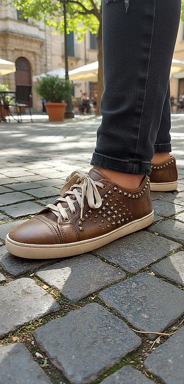 Кроссовки и спортивная обувь: Женские кеды/кроссовки в стиле casual. - Цвет: тёмно-коричневый верх — 1