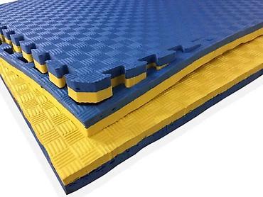 Другое для спорта и отдыха: Пазл маты татами EVA | Даянг | Желто-синий 1,5 см | Желто-чёрный 2 см — 7