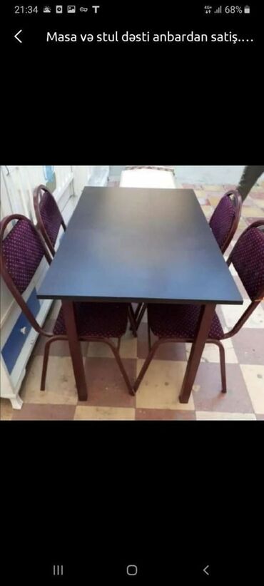 Masa və oturacaq dəstləri: Mətbəx üçün, Yeni, Açılan, Dördbucaq masa, 4 stul -da lalafo.az — 5 Masa və oturacaq dəstləri: Mətbəx üçün, Yeni, Açılan, Dördbucaq masa, 4 stul — 5