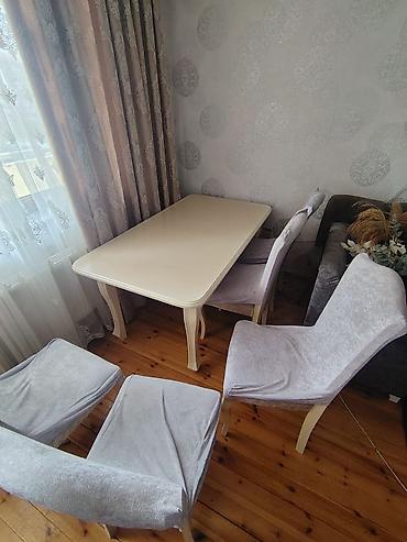 ikinci el stol stul: Qonaq otağı üçün, İşlənmiş, Açılmayan, Oval masa, 6 stul — 2