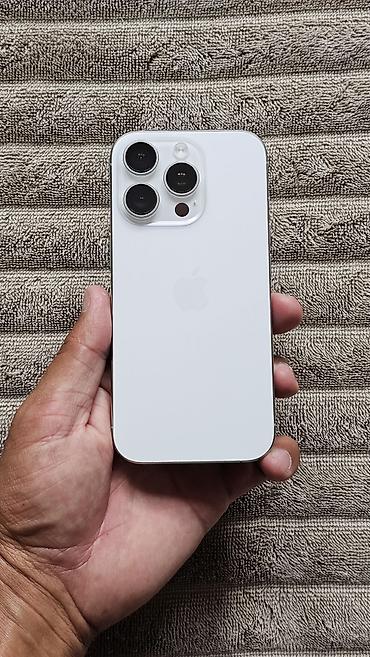 телевизор ч б: IPhone 16 Pro, Б/у, 256 ГБ, White Titanium, Защитное стекло, Чехол, 91 % — 1