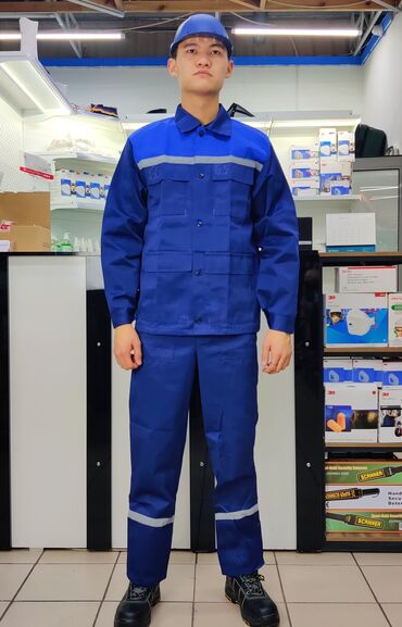 Маски медицинские: (Мастер 1) с брюками синий-василек