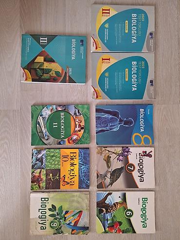 Книги и журналы: ▪️Biologiya sinif kitabları - hər biri 4 manat ▫️2023 Biologiya 1ci və — 1