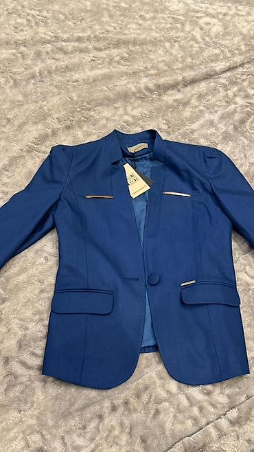 Üst geyimi: Qadınlar üçün “GREEN WORLD” brendi jaket - Rəng: Kobalt mavisi - — 1