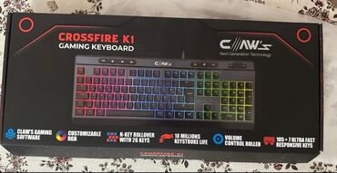 rgb klaviatura: Yeni claw's crossfire k1 rgb menbran klaviyatura. Tək rəng deyil