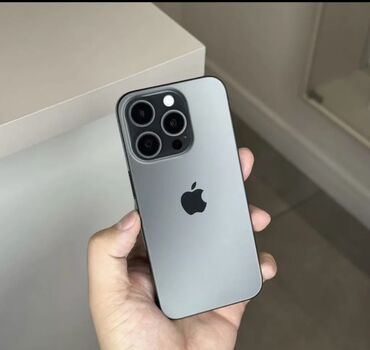 iphone телефон бу: IPhone 15 Pro, Колдонулган, 128 ГБ, Black Titanium, Коргоочу айнек, Каптама, Куту, 87 %