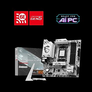 ucuz modemler: MSI B850M GAMING PLUS WIFI6E White, AMD Ryzen 9000, 8000 və 7000 — 1