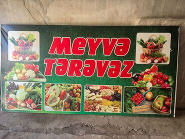 Ev üçün digər mallar: Meyve terevez magazasi ucun reklam lövhesi. Qiymet_100_azn
