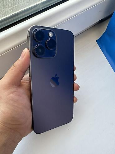 apple m1: IPhone 14 Pro, Б/у, 128 ГБ, Deep Purple, 84 % — 1