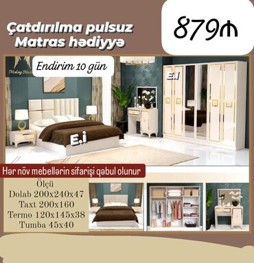 Masa və oturacaq dəstləri: Təknəfərlik çarpayı