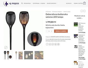 Baštenska rasveta: Solarna LED baštenska baklja – efekat treperave vatre - Dekorativna — 8